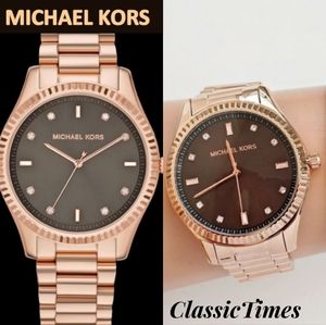 **NEW** Michael Kors Blake Brown Dial Rose Gold-to